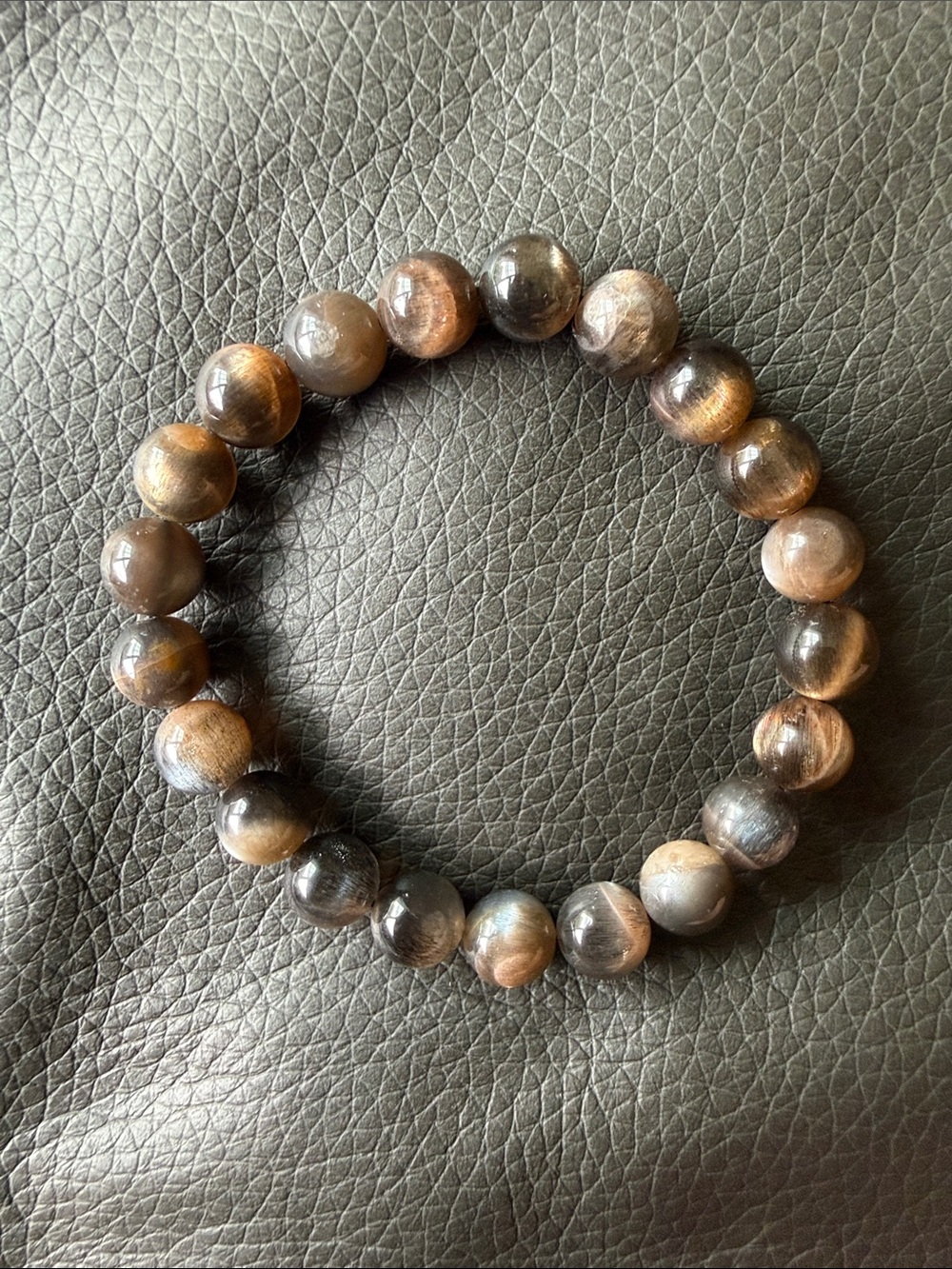 Black sunstone moonstone bracelet